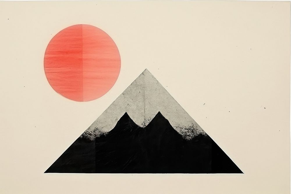 Fuji mountain art tranquility creativity. AI generated Image by rawpixel.