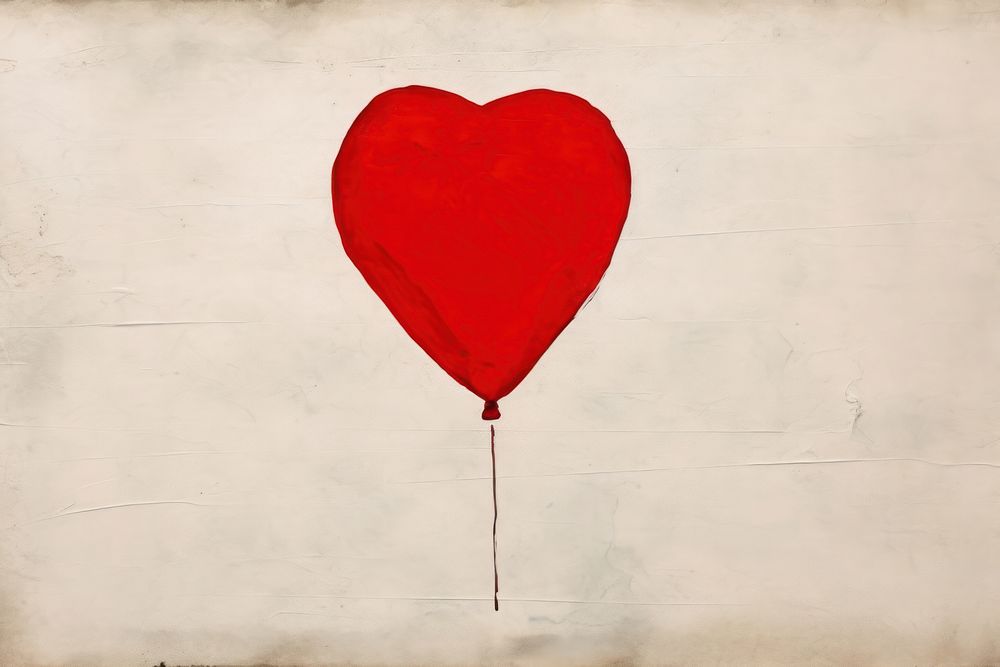 Red balloon backgrounds creativity stained. | Free Photo Illustration