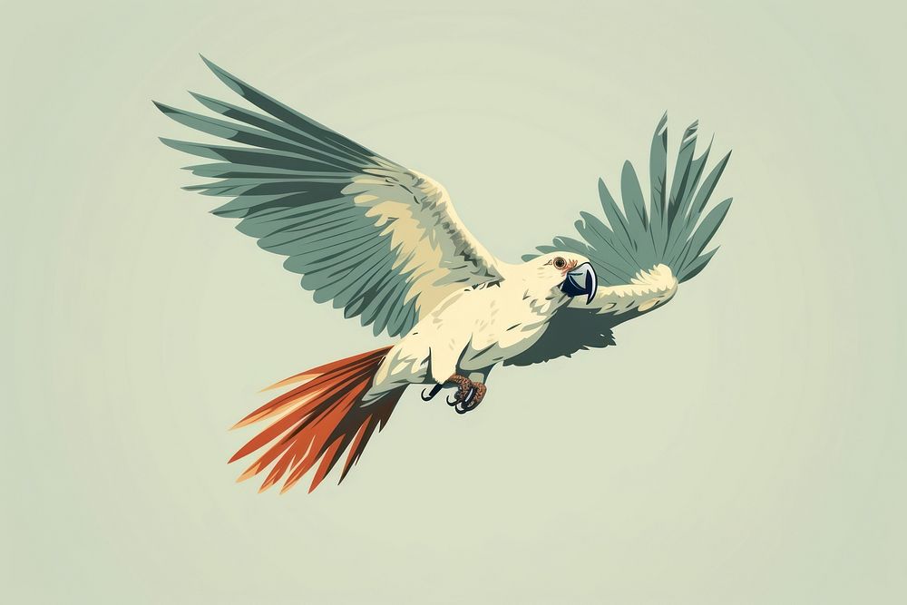 Parrot vulture animal flying. AI generated Image by rawpixel.