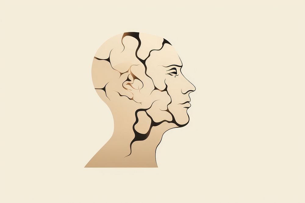 Psychology drawing sketch human. AI generated Image by rawpixel.
