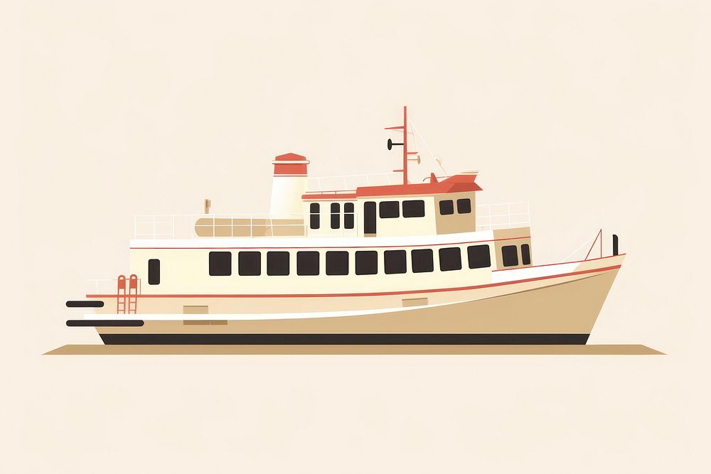 Transportation ferry watercraft vehicle. AI generated Image by rawpixel.