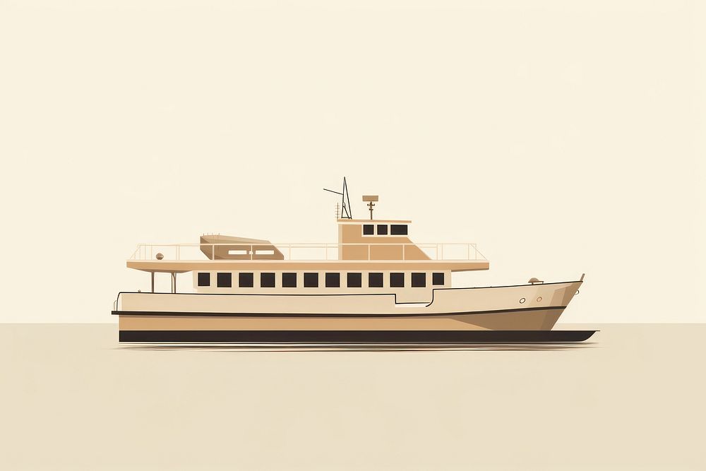 Transportation vehicle yacht ferry. AI generated Image by rawpixel.