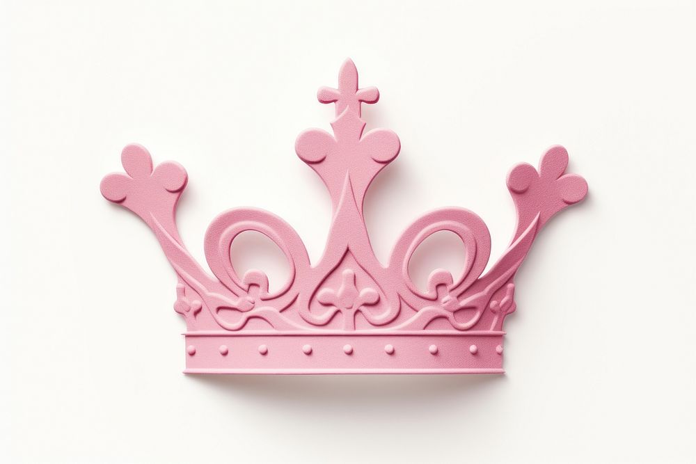 Crown tiara white background representation. 