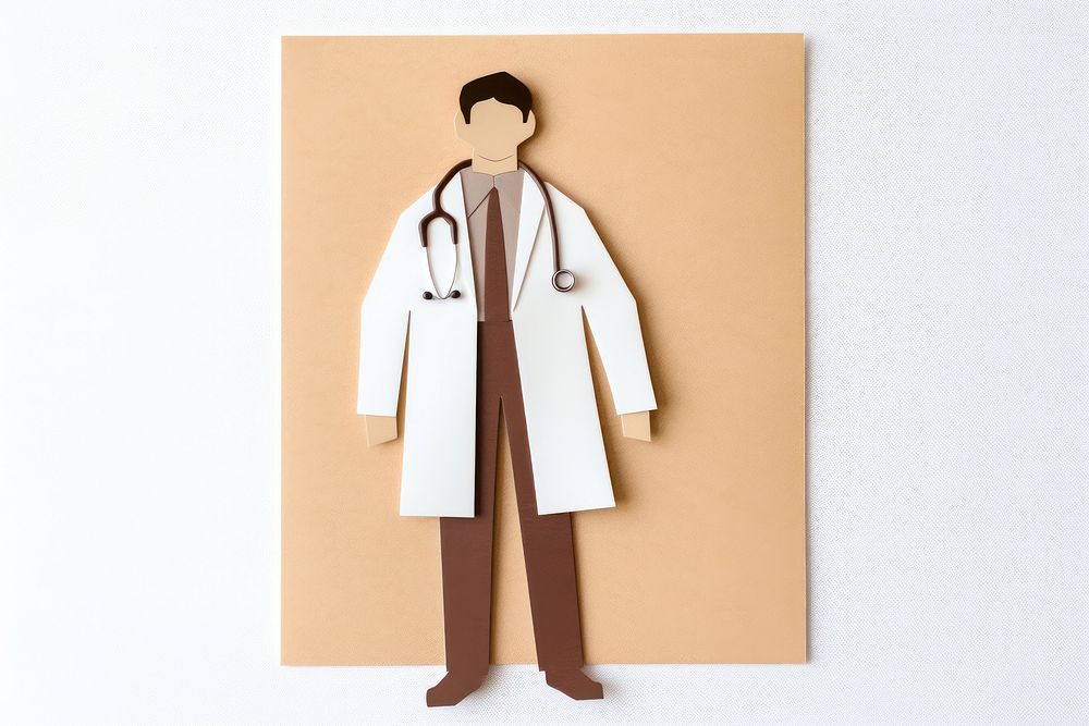 Doctor overcoat white background representation. AI generated Image by rawpixel.