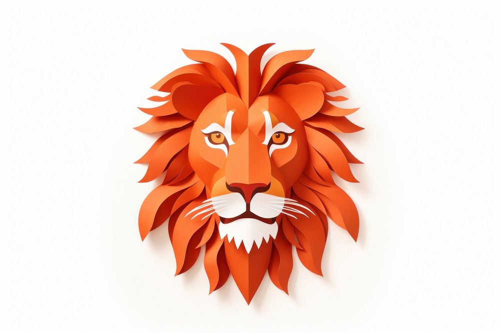 Lion mammal animal white background. AI generated Image by rawpixel.