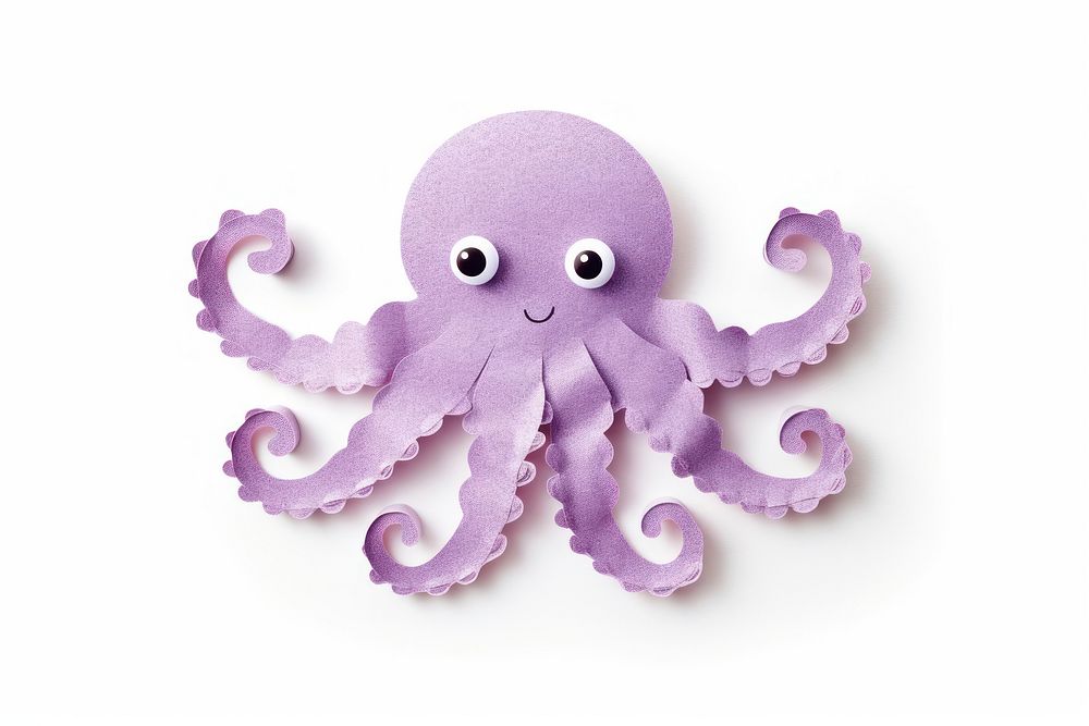 Octopus animal nature white background. 