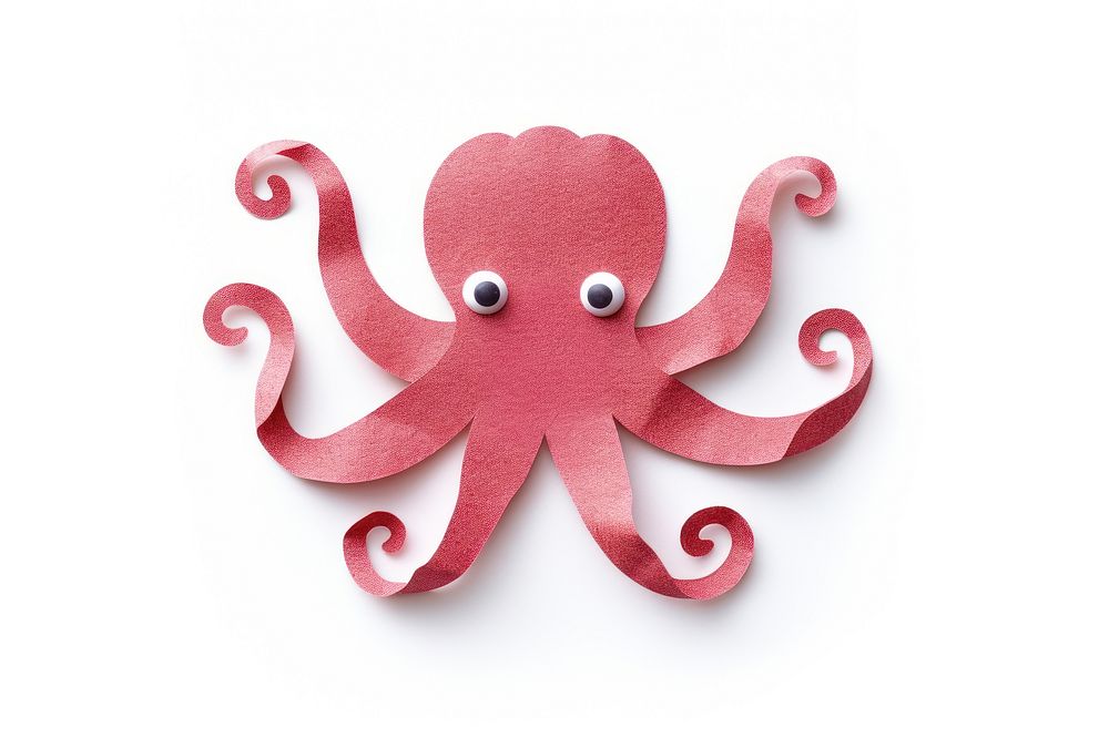 Octopus animal white background representation. AI generated Image by rawpixel.