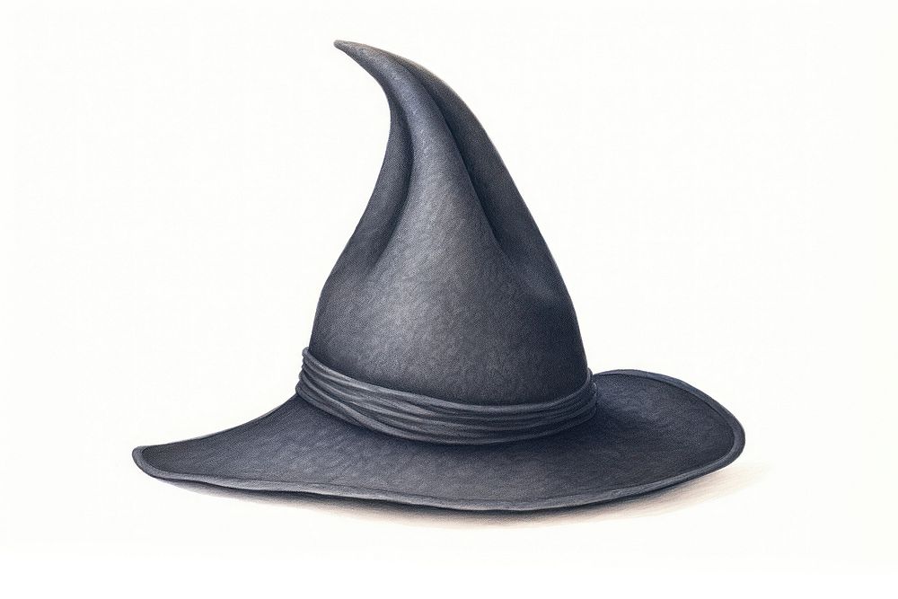 Wizard hat black white background headwear. AI generated Image by rawpixel.