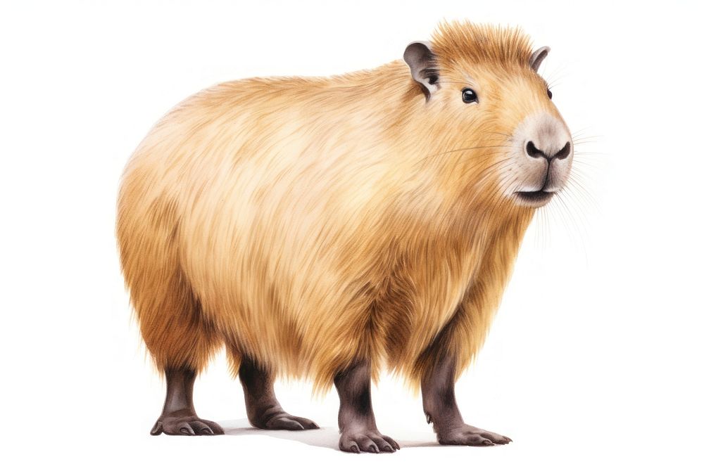 Capybara capybara wildlife mammal. AI generated Image by rawpixel.