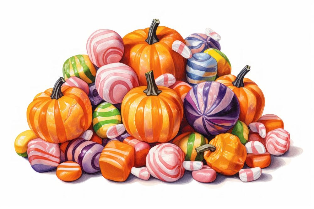 Halloween vegetable pumpkin candy. AI generated Image by rawpixel.