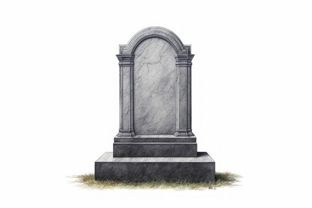 Memorial tombstone white background spirituality architecture. AI generated Image by rawpixel.