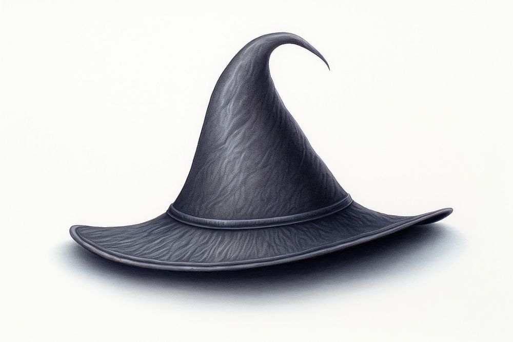 Wizard hat black white background clothing. AI generated Image by rawpixel.
