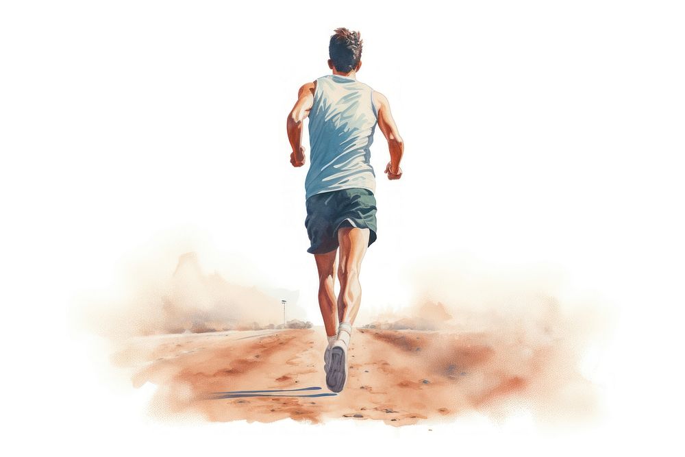 Runner running jogging shorts. AI generated Image by rawpixel.