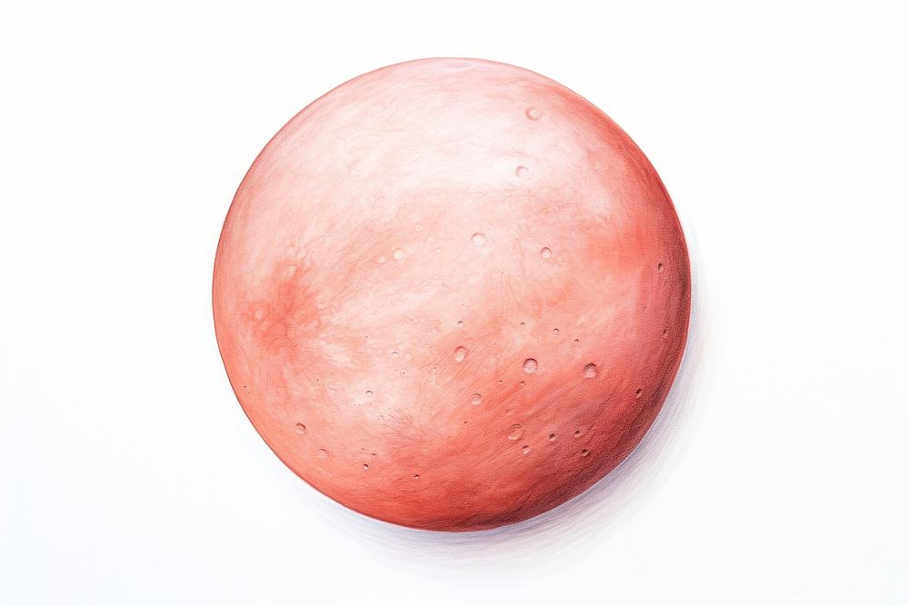 Mars red white background astronomy. AI generated Image by rawpixel.