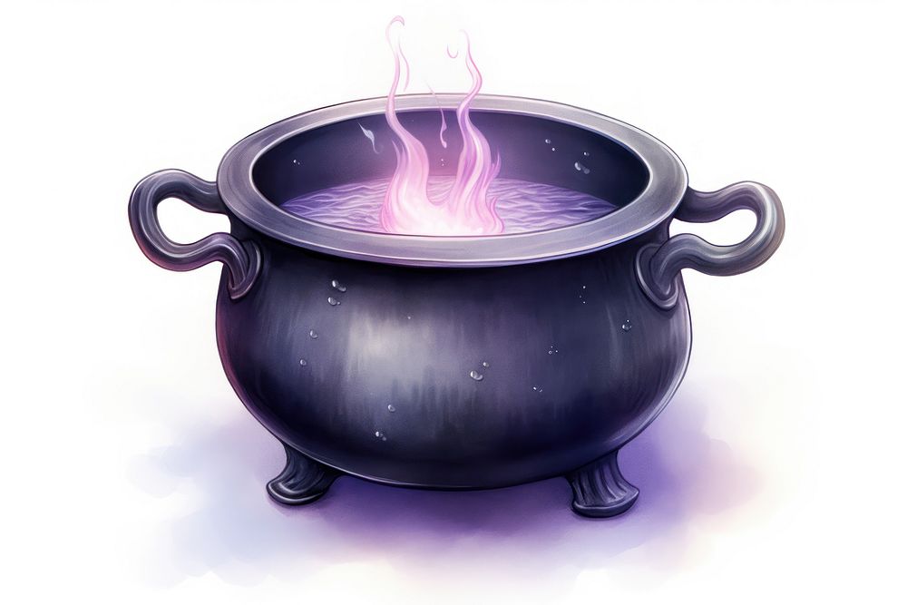 Halloween fireplace cookware glowing. AI generated Image by rawpixel.