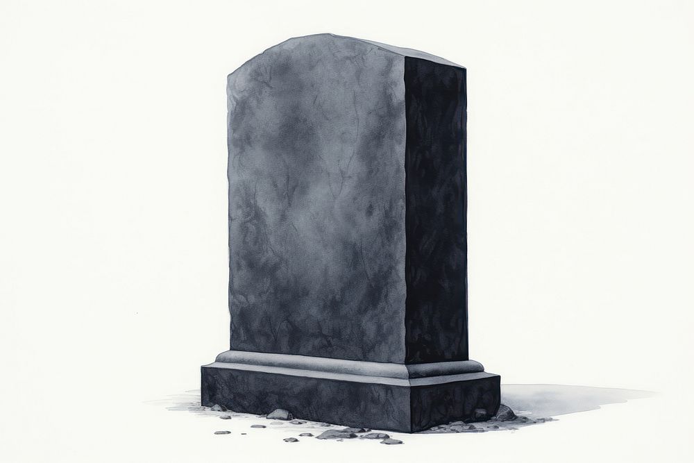 Tombstone memorial white background architecture. AI generated Image by rawpixel.