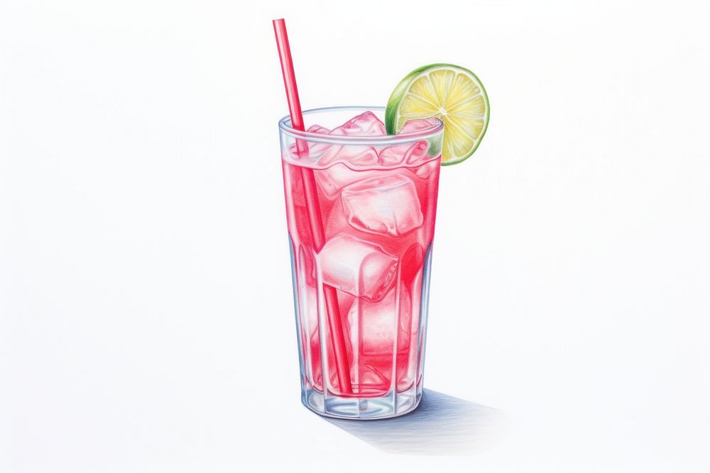 Drink cocktail drawing fruit. AI generated Image by rawpixel.