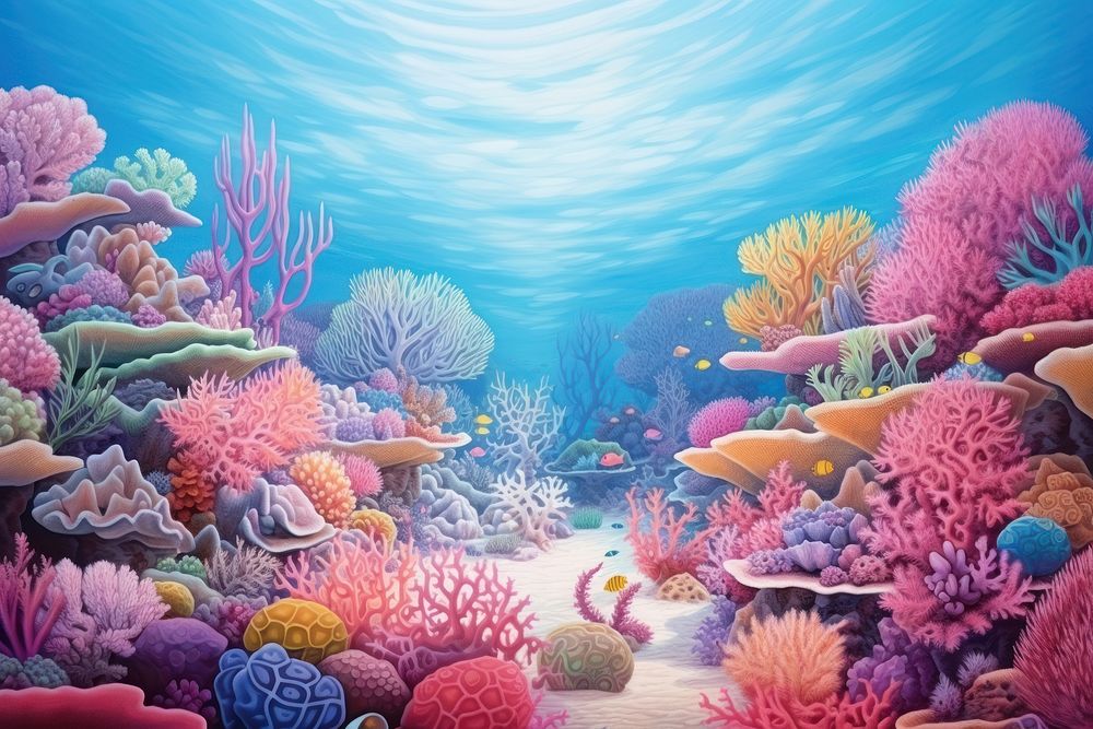 Coral reefs backgrounds underwater outdoors. AI generated Image by rawpixel.