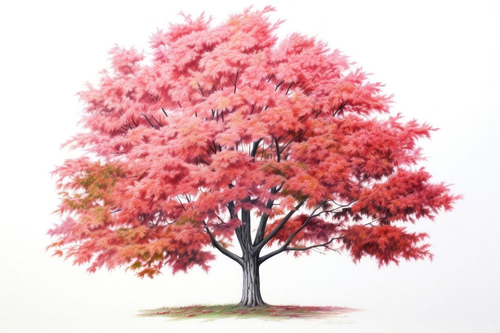 Maple tree plant white background tranquility. AI generated Image by rawpixel.