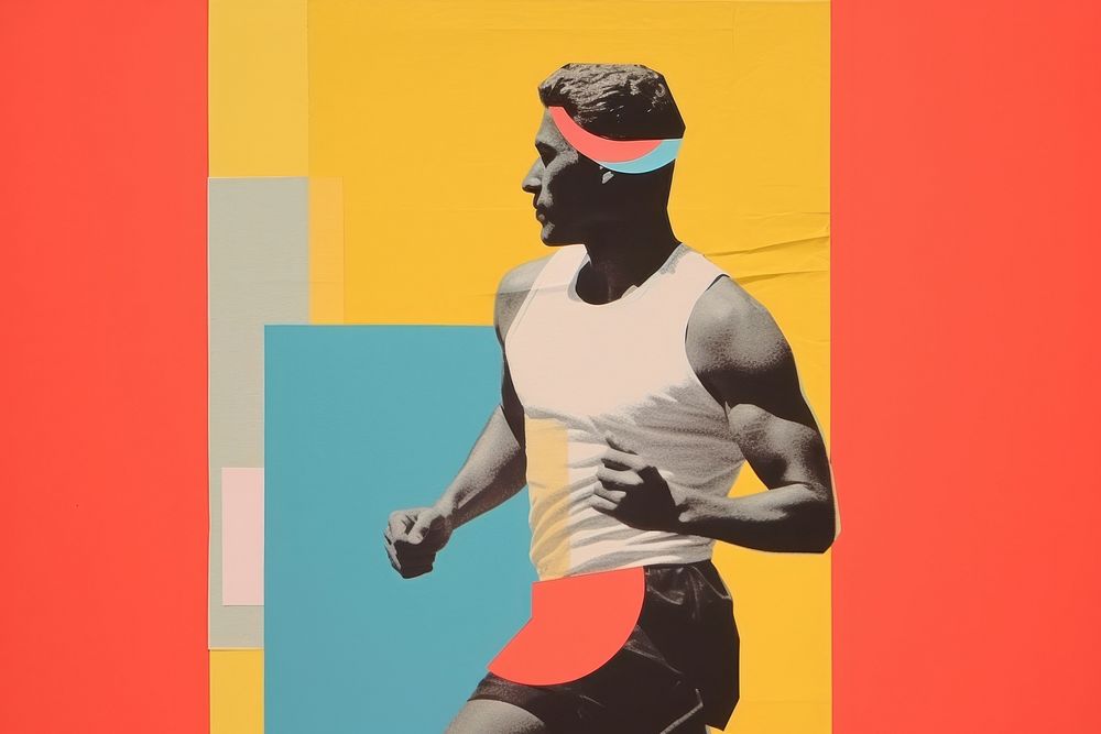 Athletics running jogging adult. AI generated Image by rawpixel.