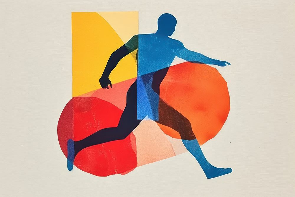 Athletics art painting creativity. AI generated Image by rawpixel.