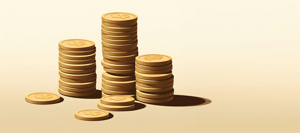 Coin stacks coin money investment. AI generated Image by rawpixel.