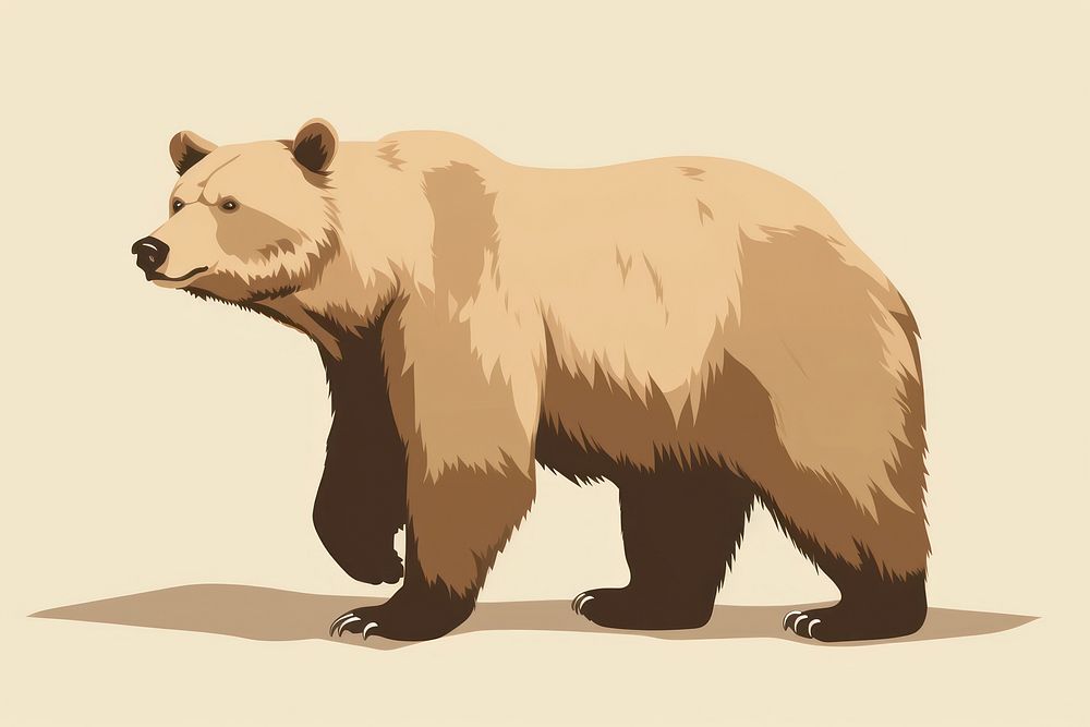 Grizzly bear wildlife mammal animal. AI generated Image by rawpixel.