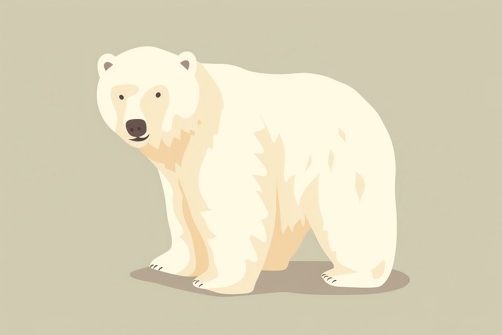 Polar bear wildlife animal mammal. AI generated Image by rawpixel.