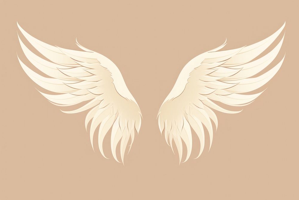 White wings angel logo creativity. AI generated Image by rawpixel.