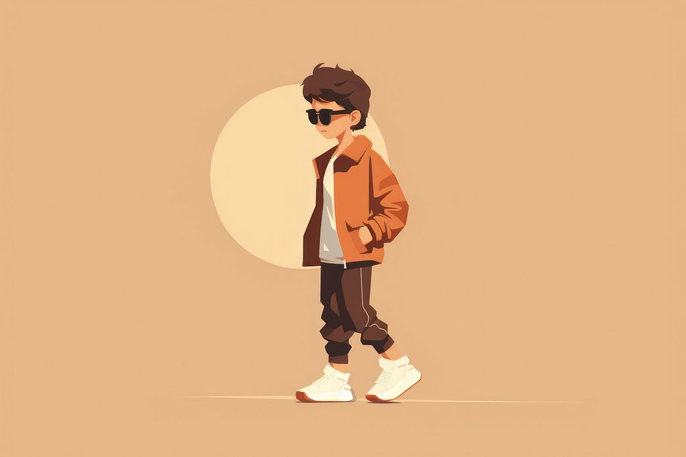 Kid cartoon kid sunglasses. AI generated Image by rawpixel.