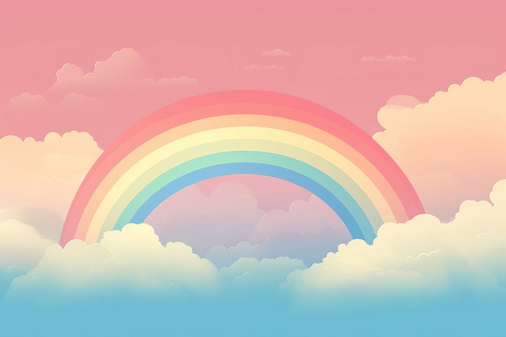 Rainbow rainbow backgrounds outdoors. AI generated Image by rawpixel.