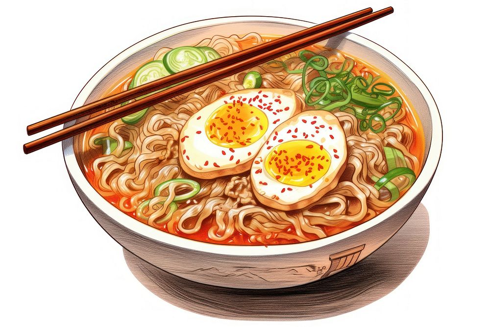 Japanese ramen soup food meal dish. AI generated Image by rawpixel.