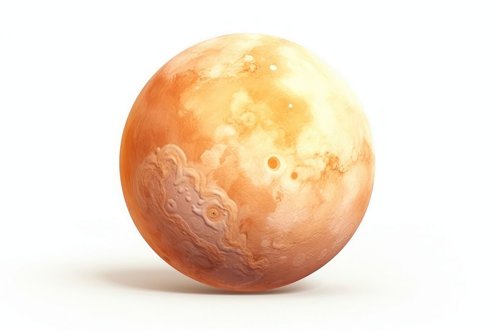 Planet venus astronomy space white background. AI generated Image by rawpixel.