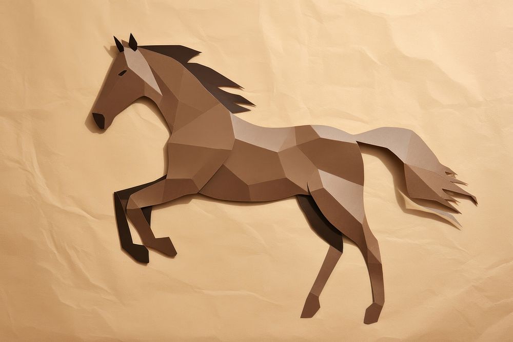 Horse animal mammal paper. 