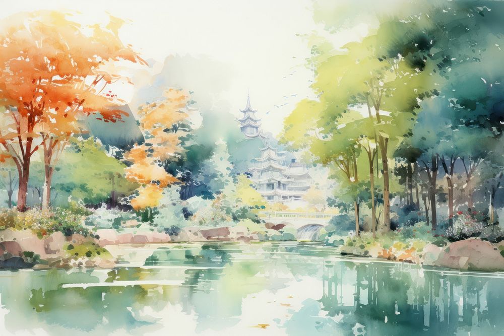 Park outdoors painting nature. AI generated Image by rawpixel.