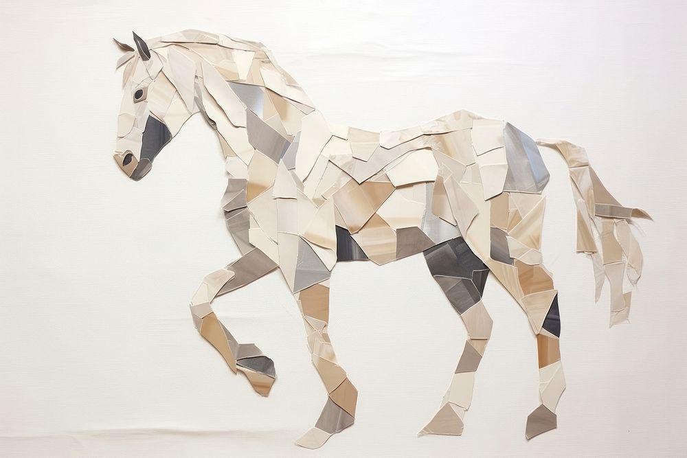 Horse origami animal mammal. AI generated Image by rawpixel.