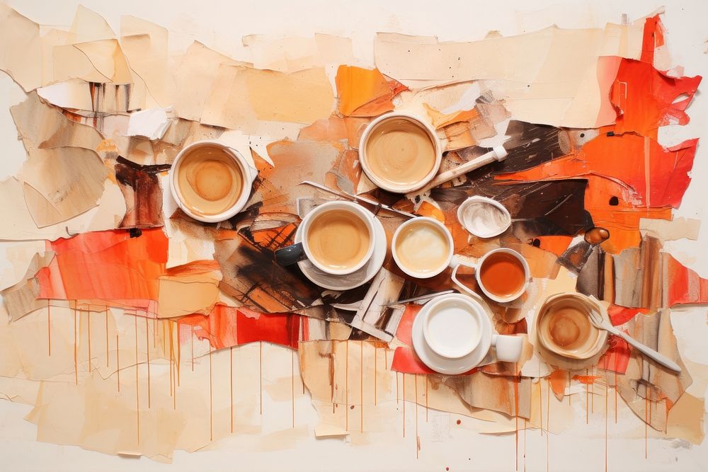 Coffee painting coffee backgrounds. AI generated Image by rawpixel.