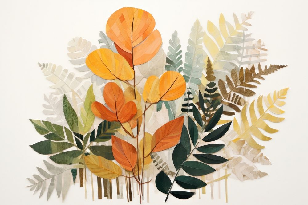 Plant painting pattern leaf. AI generated Image by rawpixel.