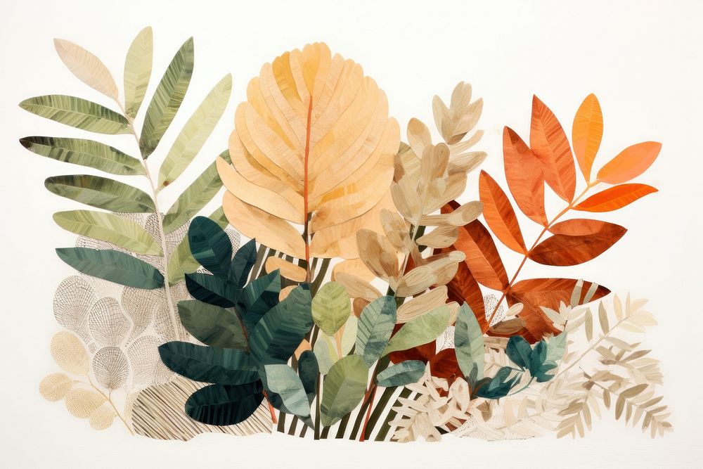 Plant painting backgrounds pattern. 