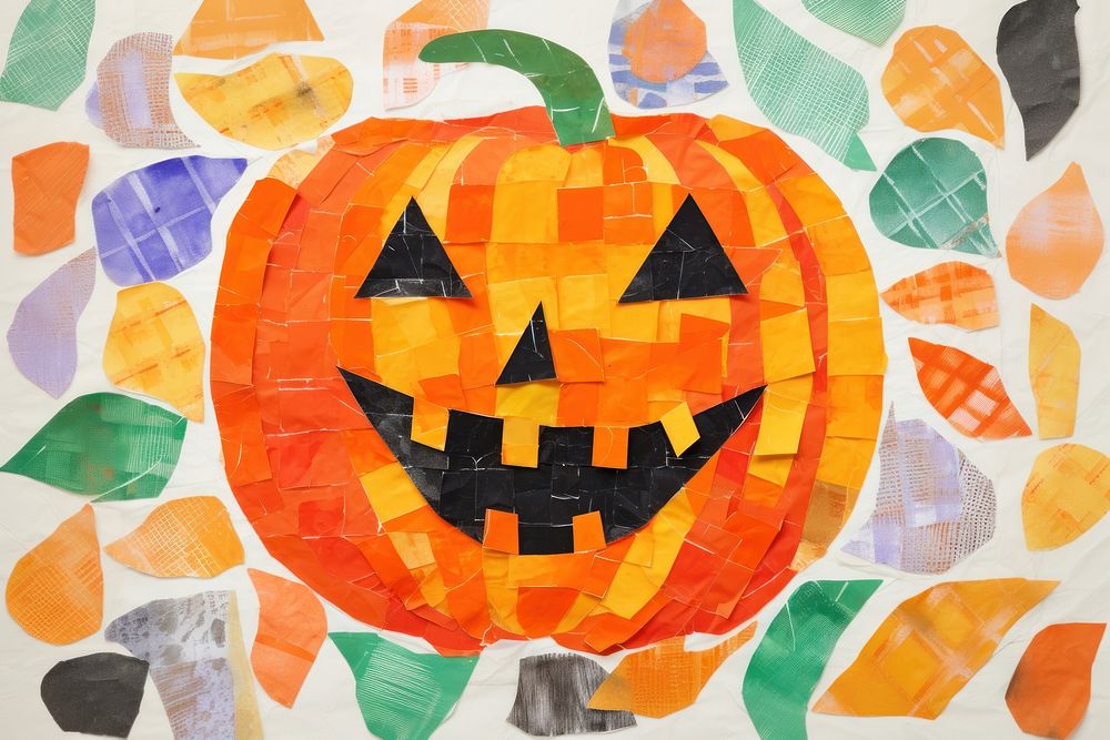 Jack o lantern backgrounds craft art. AI generated Image by rawpixel.