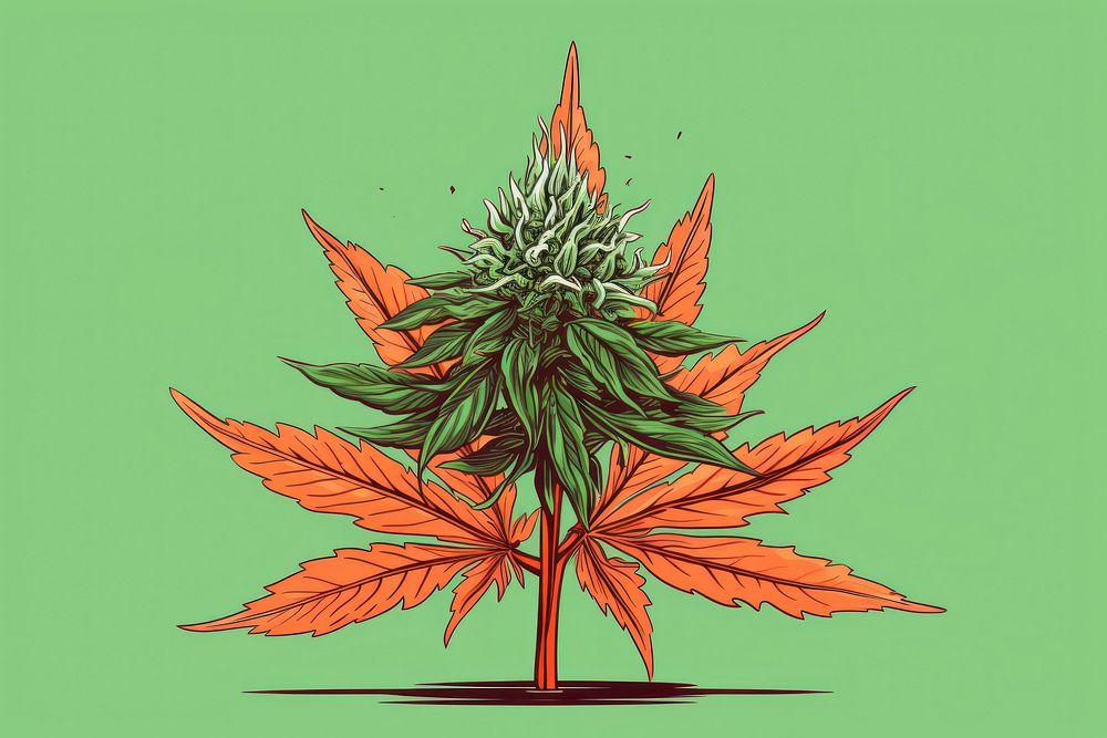 Marijuana bud plant green leaf. | Free Photo Illustration - rawpixel