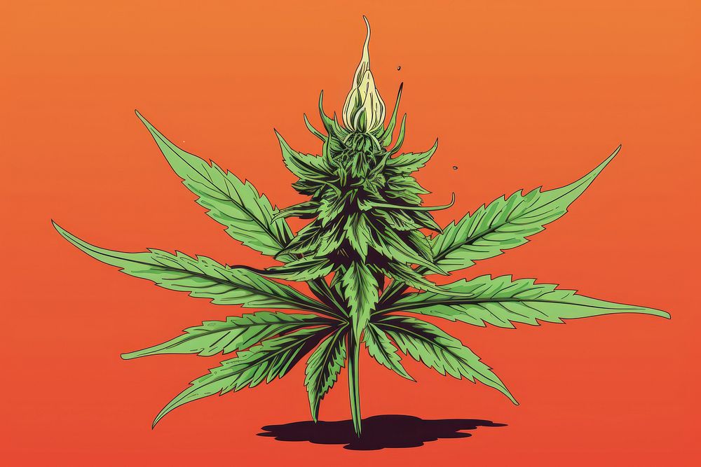 Marijuana bud plant green cannabis. AI generated Image by rawpixel.