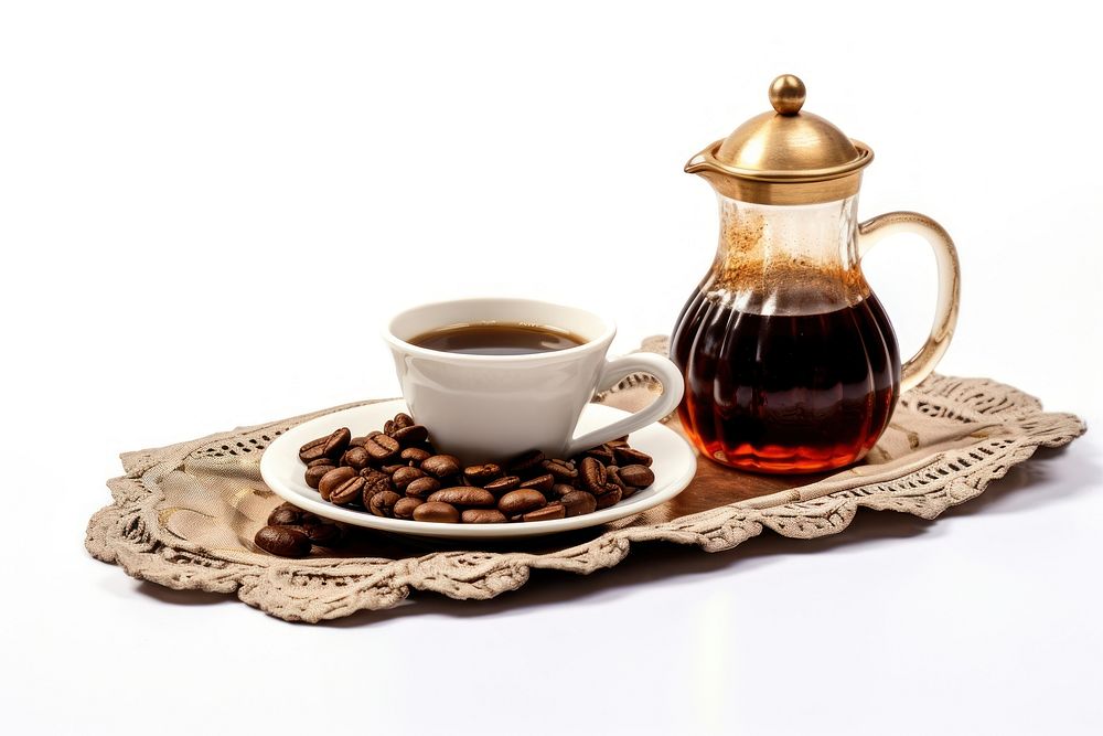 Arab coffee saucer drink cup. AI generated Image by rawpixel.