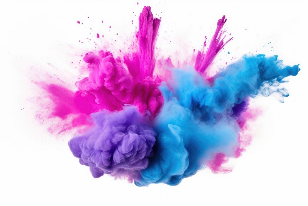 Holi paint purple pink blue. AI generated Image by rawpixel.