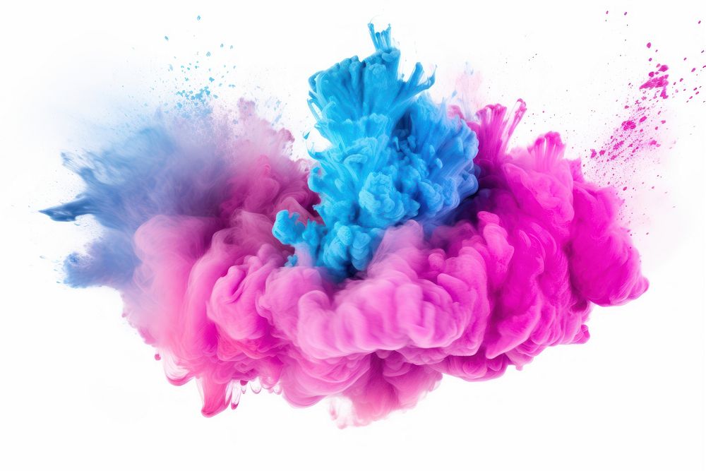 Holi paint purple pink blue. AI generated Image by rawpixel.