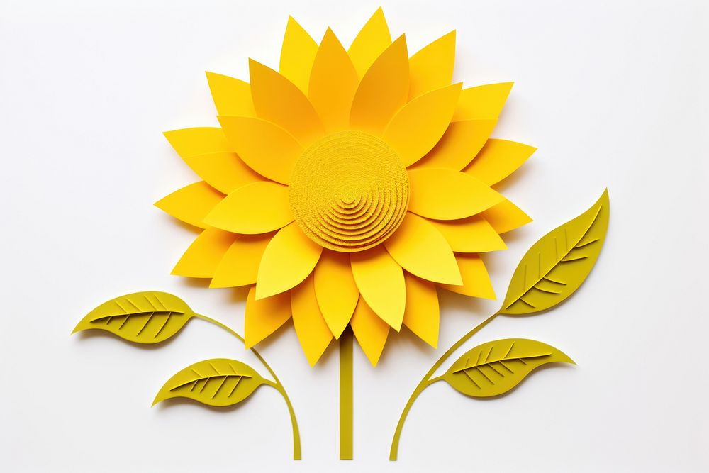 Sunflower petal plant art. AI generated Image by rawpixel.