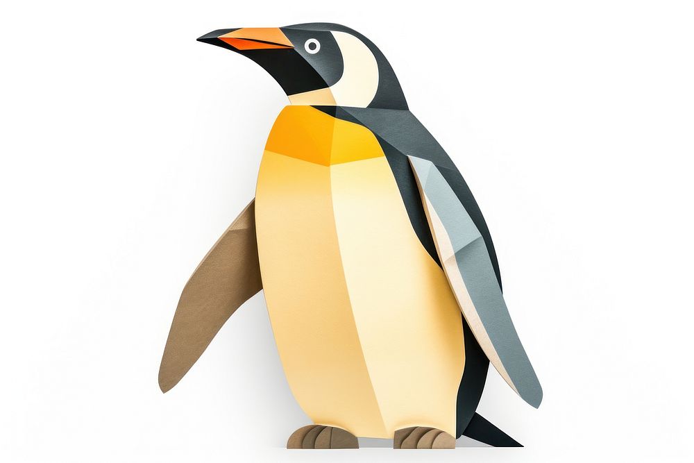Penguin animal bird white background. AI generated Image by rawpixel.