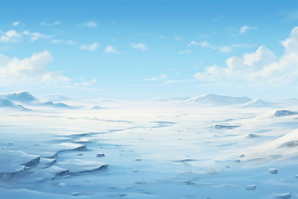 Snow field backgrounds landscape mountain. 