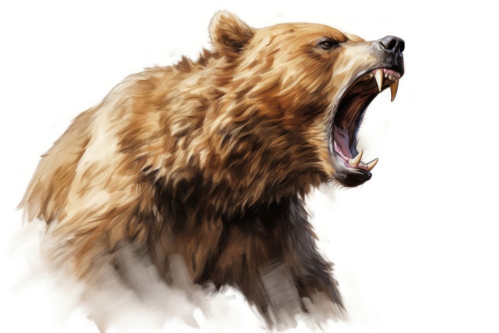 Bear roar mammal animal pet. AI generated Image by rawpixel.