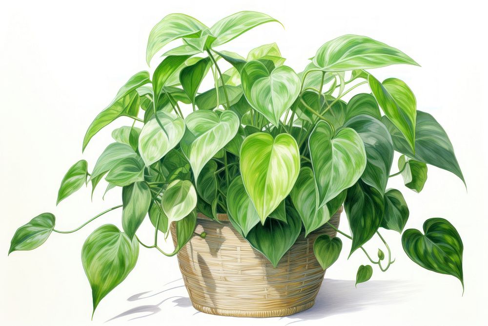 Houseplant green leaf flowerpot. AI generated Image by rawpixel.
